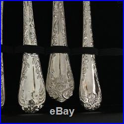 WM Rogers Enchanted Rose Silverware Flatware Set Case 60 Pieces Silver Plated