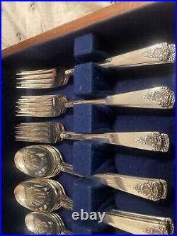 WM Rogers IS Reinforced Silver Plate Starlight Silverware Flatware