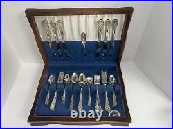 WM Rogers International Jubilee 42 Piece Silverware Set with Case