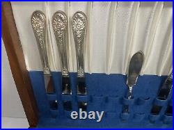 WM Rogers International Jubilee 42 Piece Silverware Set with Case