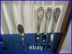 WM Rogers International Jubilee 42 Piece Silverware Set with Case