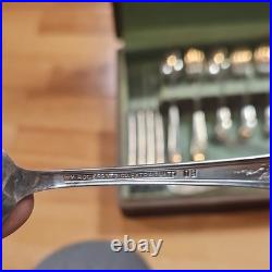 WM Rogers Mfg Co Silverplate Flatware Set with Tarnish-Proof Case