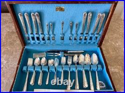 WM Rogers Mfg. Co. Silverware Silver Plate 51 Pc. Set EXCELLENT condition