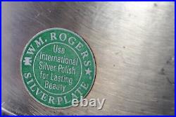 WM Rogers Oval Silver Plate Serving Platter / Decorative Tray