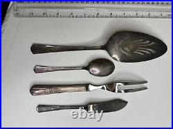 WM Rogers Silver Plate Flatware Mixed Spring Charm 1950s Set 81 Pc Set Flowers