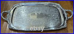WM Rogers Silver Plate Heritage Serving Tray #9498/28.5X16.5