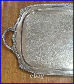 WM Rogers Silver Plate Heritage Serving Tray #9498/28.5X16.5