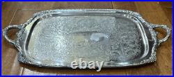 WM Rogers Silver Plate Heritage Serving Tray #9498/28.5X16.5