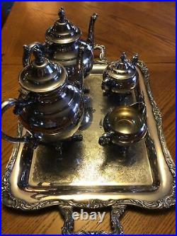 WM Rogers Silver Plate Tea Coffee Service Set. Eagle And Star No. 290