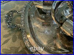 WM Rogers Silver Plate Tea Coffee Service Set-Footed tray. Excellent Condition