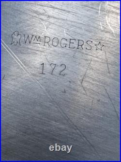 WM Rogers Silver Plated Serving Tray 15 272 Scroll Alpha Gamma Delta Sorority