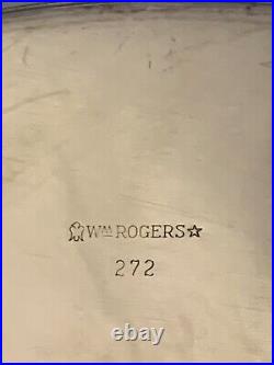WM Rogers Silver Plated Serving Tray Plate 15 Platter #272 Round