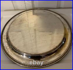 WM Rogers Silver Plated Serving Tray Plate 15 Platter #272 Round
