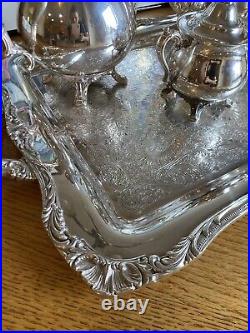 WM Rogers Silverplate Five Piece Coffee and Tea Set in Lovely Condition