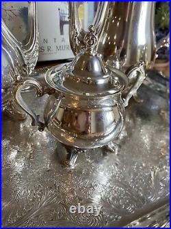 WM Rogers Silverplate Five Piece Coffee and Tea Set in Lovely Condition