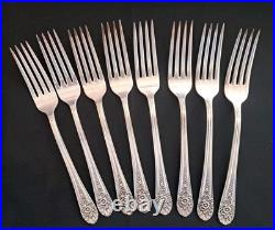 WM Rogers Silverplate Flatware Set For 8 Service 44 Pieces 1953 Jubilee WM Rogers Silverplate Flatware Set For 8 Service 44 Pieces 1953 Jubilee