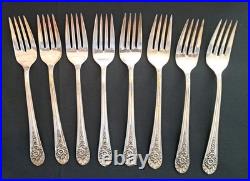 WM Rogers Silverplate Flatware Set For 8 Service 44 Pieces 1953 Jubilee WM Rogers Silverplate Flatware Set For 8 Service 44 Pieces 1953 Jubilee