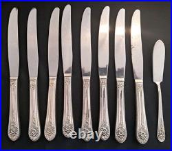 WM Rogers Silverplate Flatware Set For 8 Service 44 Pieces 1953 Jubilee WM Rogers Silverplate Flatware Set For 8 Service 44 Pieces 1953 Jubilee