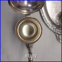 WM Rogers & Son 2600 Silverplate coffee and tea WithSpring Flower 2080 tray 1956 WM Rogers & Son 2600 Silverplate coffee and tea WithSpring Flower 2080 tray 1956