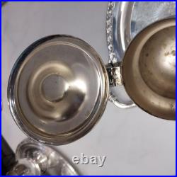 WM Rogers & Son 2600 Silverplate coffee and tea WithSpring Flower 2080 tray 1956 WM Rogers & Son 2600 Silverplate coffee and tea WithSpring Flower 2080 tray 1956
