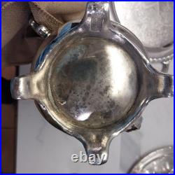 WM Rogers & Son 2600 Silverplate coffee and tea WithSpring Flower 2080 tray 1956 WM Rogers & Son 2600 Silverplate coffee and tea WithSpring Flower 2080 tray 1956