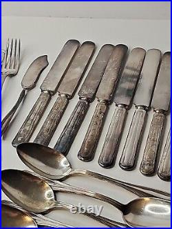 WM Rogers & Son AA Flatware Set Clinton Silverware Silver Plate Set Of 31 9cz