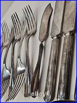 WM Rogers & Son AA Flatware Set Clinton Silverware Silver Plate Set Of 31 9cz