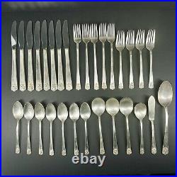 WM Rogers & Son April International Silver Flatware Silverplate 30 pc VTG 1950