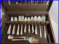 WM Rogers & Son April International Silver Flatware Silverplate 52 pc VTG 1950