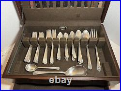 WM Rogers & Son April International Silver Flatware Silverplate 52 pc VTG 1950