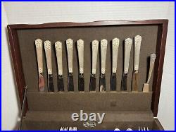 WM Rogers & Son April International Silver Flatware Silverplate 52 pc VTG 1950