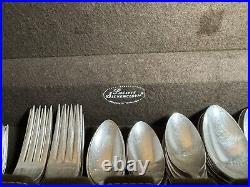 WM Rogers & Son April International Silver Flatware Silverplate 52 pc VTG 1950