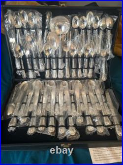 WM. Rogers & Son China Silver Plated 51 PCS NEW with Case
