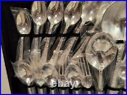 WM Rogers & Son Enchanted Rose Flatware Silver Plated Vintage 63 Piece Set New