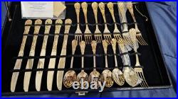 WM Rogers & Son Enchanted Rose Gold Plated Silverware Flatware WM Rogers & Son Enchanted Rose Gold Plated Silverware Flatware