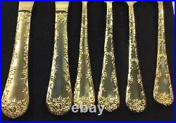 WM. Rogers & Son Enchanted Rose Gold Tone Silver Plate Flatware 33 Pieces