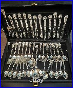 WM Rogers & Son Enchanted Rose Silver-plated 51 Piece Service For 12