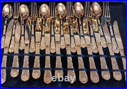 WM. Rogers & Son Gold Plated 51 PC New