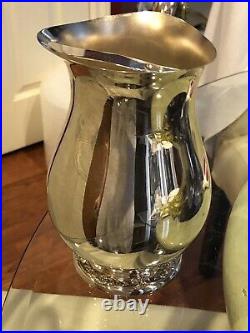 WM Rogers & Son Silver water pitcher 2317 Vintage and ice guard 9