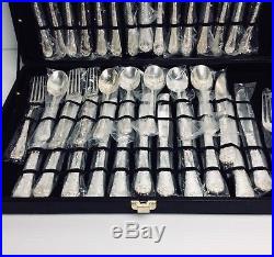 WM Rogers & Son Silverplate China Enchanted Rose 49 Pieces Service For 12