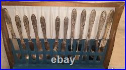 WM Rogers & Son Silverplate Silverware Flatware Set 63 pc. Withcase. With case