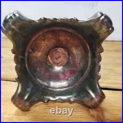 WM Rogers & Son Victorian Rose Candlestick Holder Set Silver Plate Vintage