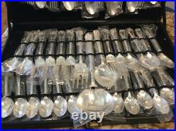 WM Rogers & Son Vintage Set Silverware Silver Plated 51 Pcs Near Perfect