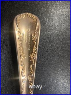 WM Rogers & Sons Enchanted Rose Gold Plated Flatware Set 34 Pc with Case & Ladle