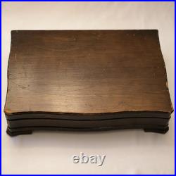 WM Rogers Treasure 84-Piece Silverplate Overlaid Flatware with Original Wood Case