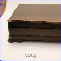 WM Rogers Treasure 84-Piece Silverplate Overlaid Flatware with Original Wood Case