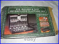 W. M. Rogers And Son Enchanted Rose Silverplated Silverware Set