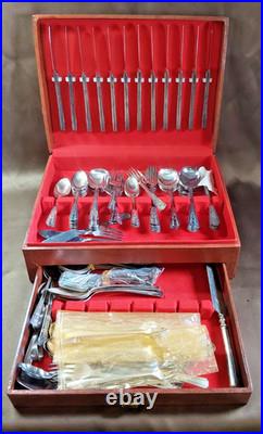 W. M Rogers Co Original Silver Plated Silverware-66 Pieces Withoriginal Box & More