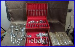 W. M Rogers Co Original Silver Plated Silverware-66 Pieces Withoriginal Box & More