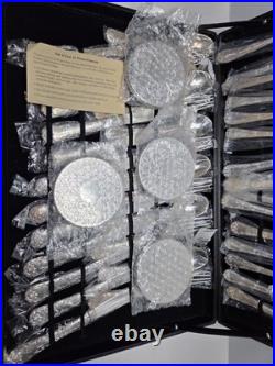 W. M. Rogers & Son ENCHANTED ROSE silverplated flatware/silverware- 63pcs W. M. Rogers & Son ENCHANTED ROSE silverplated flatware/silverware- 63pcs